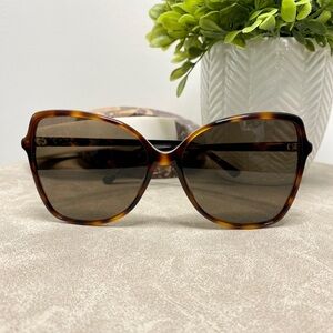 JIMMY CHOO Fede 59MM Cat Eye Sunglasses Dark Tortoise Color Frame | New in Case